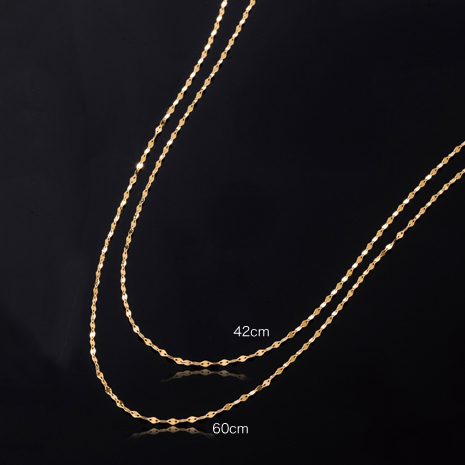 （純金・６０ｃｍ）ペタルチェーンネックレス