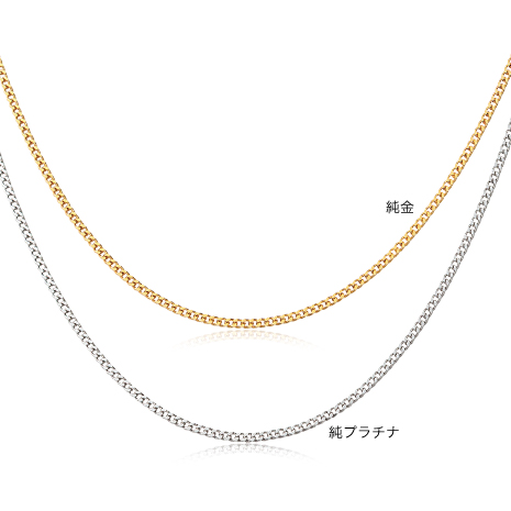 （純プラチナ）２面喜平ネックレス・４５ｃｍ
