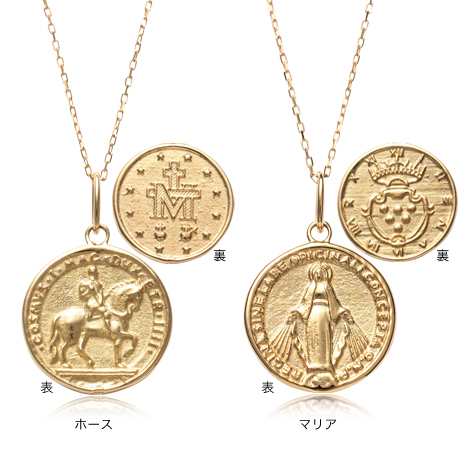 １８金イエローゴールドメダルネックレス