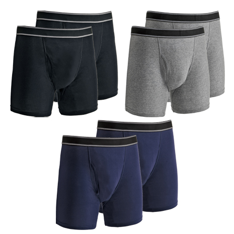 股下まで安心吸水パッド付ボクサーパンツ　同サイズ３色計６枚組