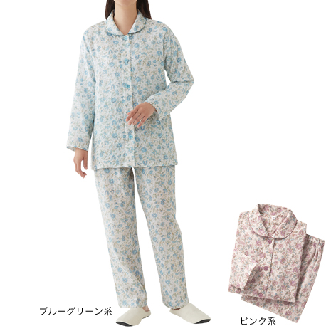 ＜セルヴァン＞綿１００％ダブルガーゼパジャマ