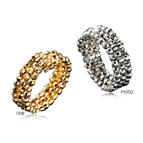 （Ｐｔ９５０）形状記憶３連ミラーボールリング