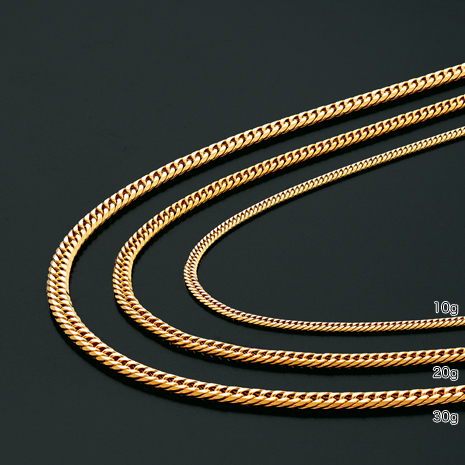 （３０ｇ）純金６面カットダブル喜平ネックレス