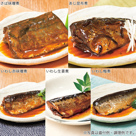 （計２０食）骨までやわらかい煮魚セット