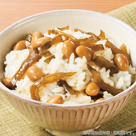 茎わかめと大豆の混ぜご飯の素