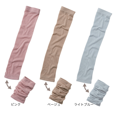 ＜セルヴァン＞シルクわたでつむいだ冷えとりウォーマー３色組