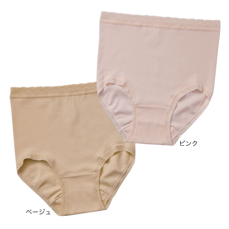 両脇に縫い目がない丸編ショーツ　同サイズ２色計６枚組