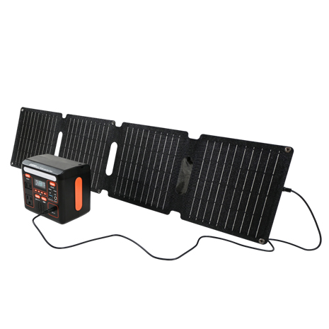 ラジオも聞けるポータブル電源　ソーラーパネル付き特別セット