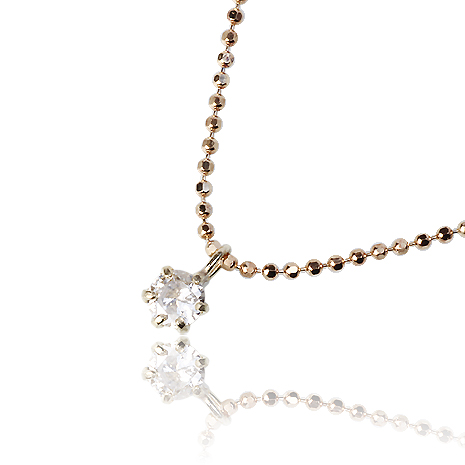 １８金　０．１ｃｔダイヤモンド　ペンダント