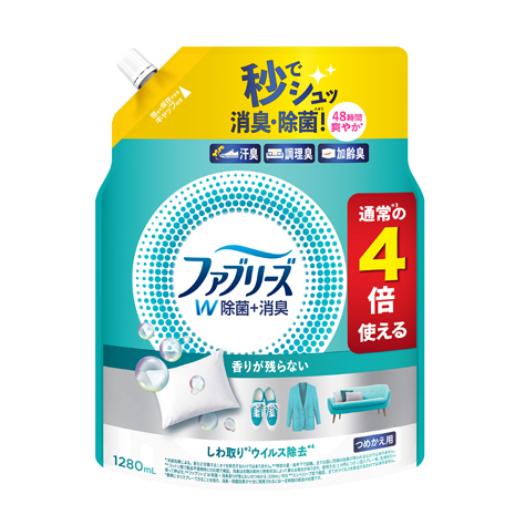 「ファブリーズ」スプレーＷ除菌　つめかえ用４回分　６パック