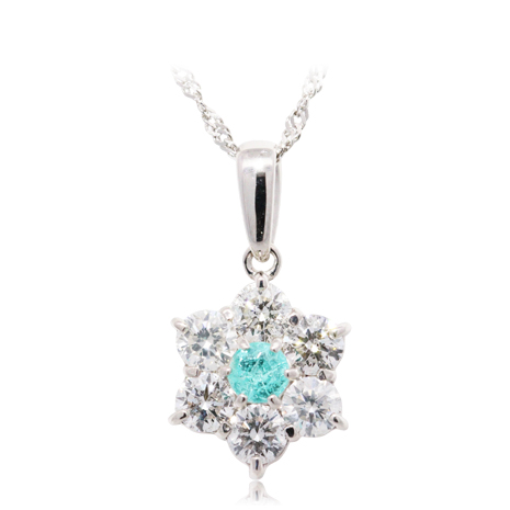 （０．０８ｃｔ）プラチナ　パライバトルマリンペンダント