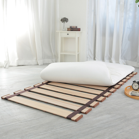 （セミダブル）薄型軽量幅広すのこベッド　ロール式