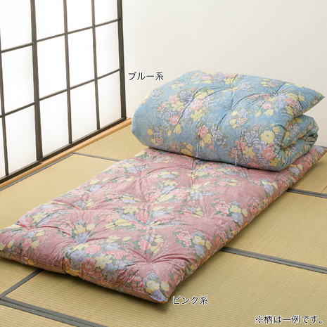 （柄任せ）綿わた入り　ふんわり敷きふとん