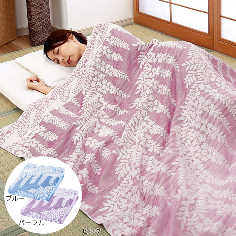 今治産　藤柄ガーゼ＆パイルケット