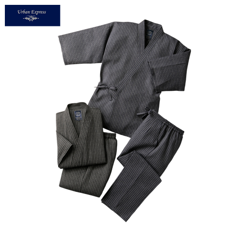 綿１００％しじら織り作務衣　上下同サイズ２色組