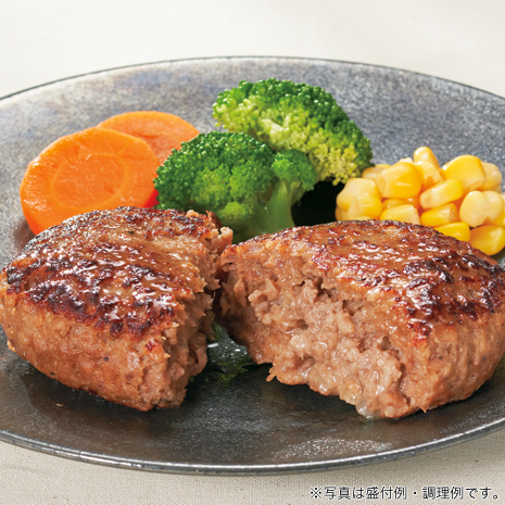 レンジで出来る！鉄板焼きビーフ１００％ハンバーグ