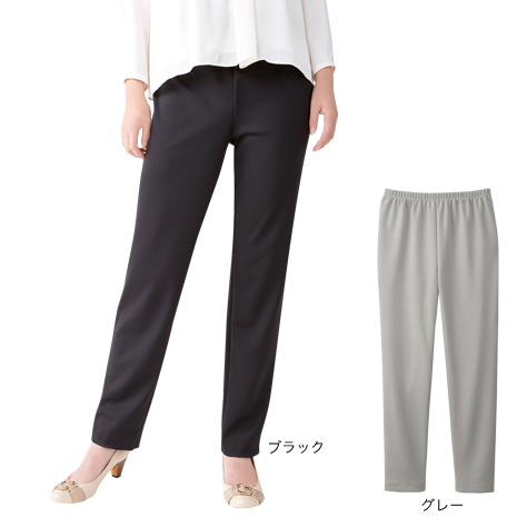 （単品）＜セルヴァン＞肌にベタつきにくい美脚さらっとパンツ