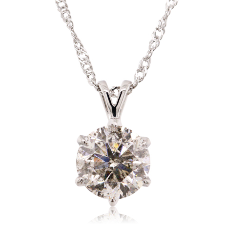 オール純プラチナ　１．２ｃｔ１粒石ダイヤモンドペンダント