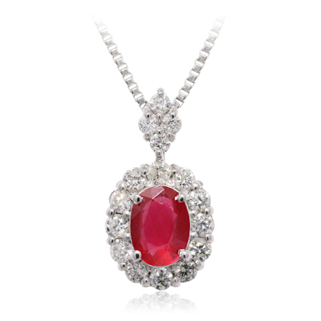 （０．４ｃｔ）プラチナ　ピジョンブラッドルビーペンダント
