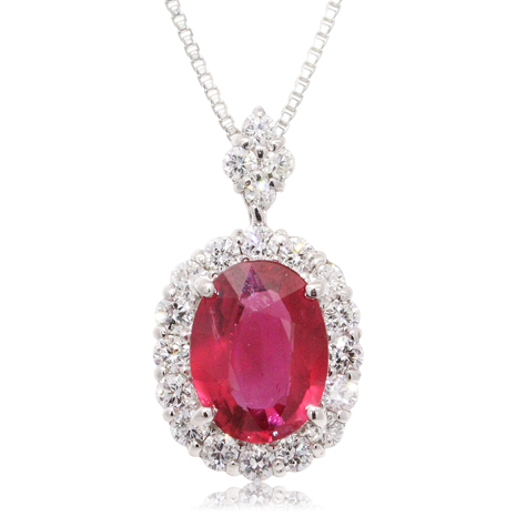 （１ｃｔ）プラチナ　ピジョンブラッドルビーペンダント