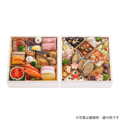 １２／３０届・２段）富山の料亭＜千里山荘＞会席おせち