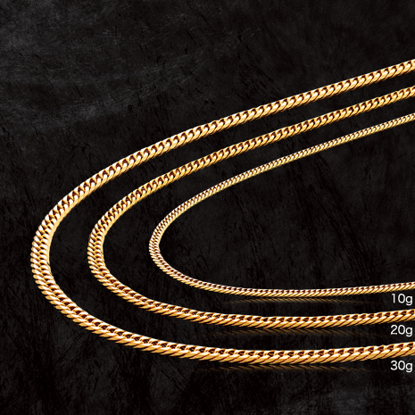 （２０ｇ）純金６面カットダブル喜平ネックレス