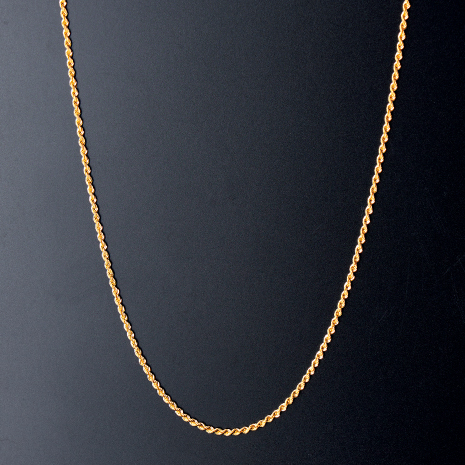 （５０ｃｍ）１８金カットエスカルゴネックレス