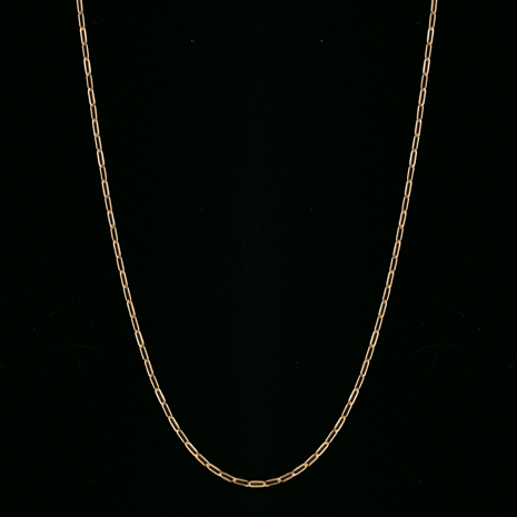 （４０ｃｍ）１８金中空ペーパークリップネックレス