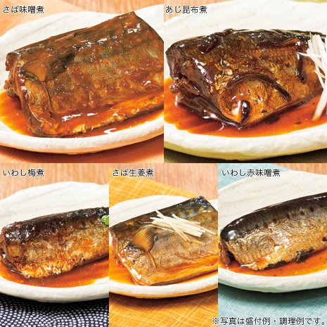 （計３０食）骨までやわらかい煮魚セット