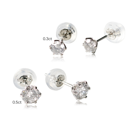 （０．３ｃｔ）プラチナダイヤモンドスタッドピアス