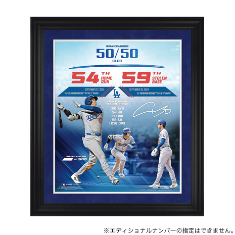 大谷翔平５４本塁打５９盗塁達成記念　公式フォトフレーム