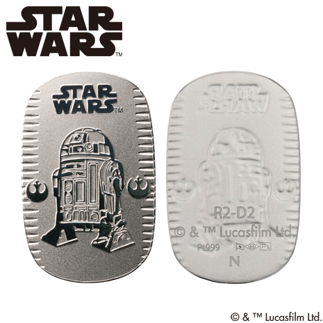 １０ｇ・Ｒ２－Ｄ２）「スター・ウォーズ」純プラチナ小判