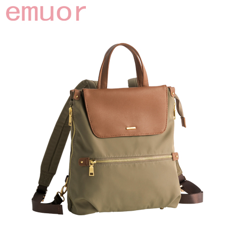 ＜ｅｍｕｏｒ（エミュール）＞撥水加工生地使用２ウェイリュック