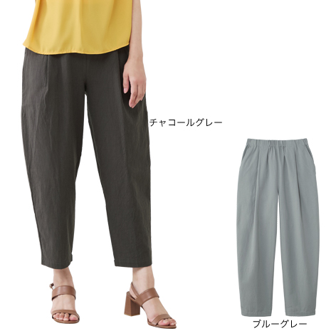（単品）＜セルヴァン＞コットン１００％　ゆるり楽ちんパンツ