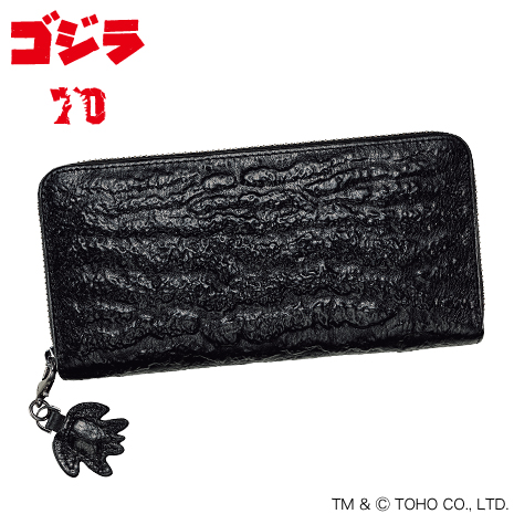 ゴジラ７０周年記念　公式牛革長財布