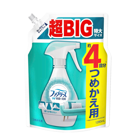 「ファブリーズ」スプレーＷ除菌　つめかえ用４回分　４パック
