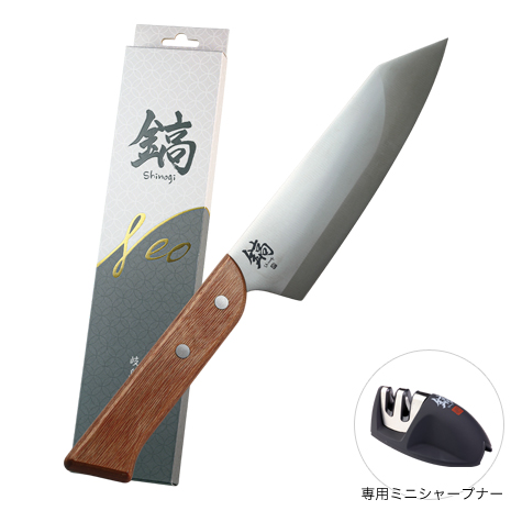 鎬（しのぎ）ネオ包丁　専用ミニシャープナー付