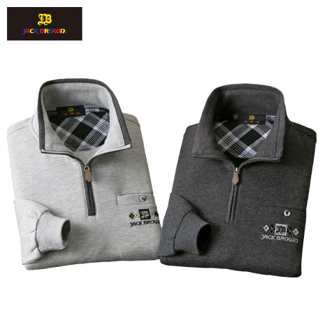 ＜ＪＢ＞裏起毛ハーフジップトレーナー　同サイズ２色組