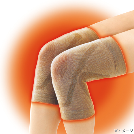 吸湿発熱　膝楽いきいきサポーター　４枚組