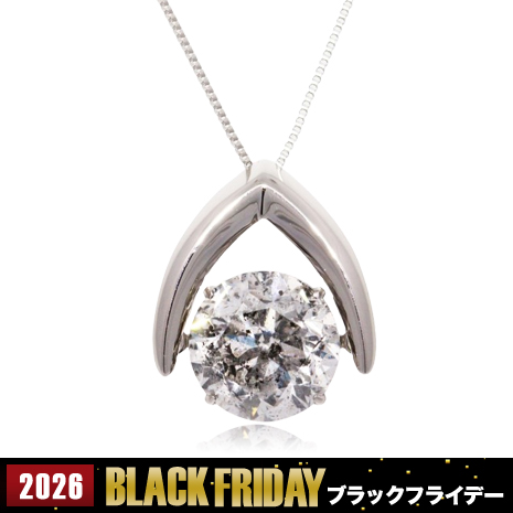 プラチナ超大粒２ｃｔ　ダンシングダイヤモンドペンダント