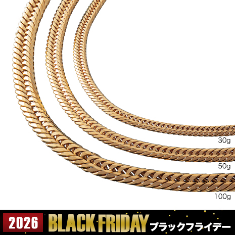 １００ｇ）１８金トリプル１２面カット喜平ネックレス