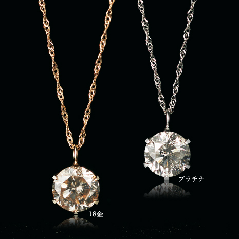 プラチナ）０．８ｃｔダイヤモンドペンダント
