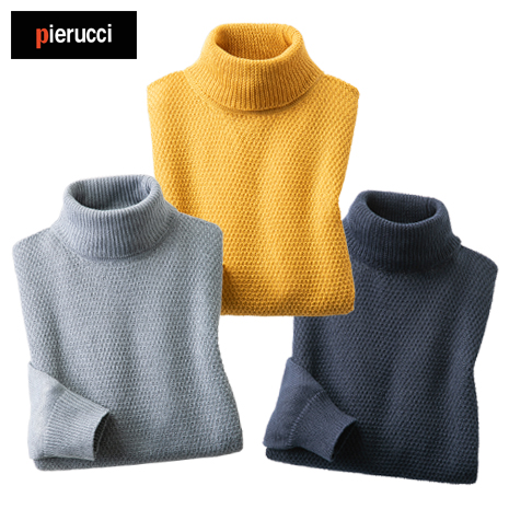 ＜ピエルッチ＞タートルネックセーター　同サイズ３色組