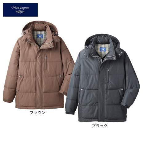 ＜アーバンエクスプレス＞フード付き中綿ハーフコート