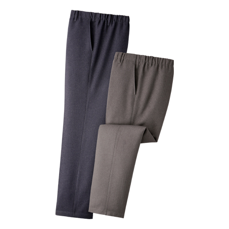 日本製ナノヒーティング裏起毛パンツ　同サイズ２色組