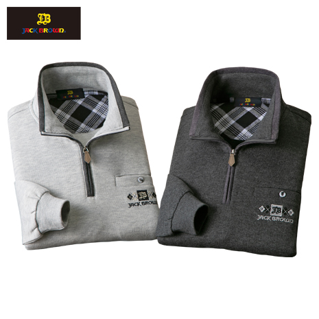 ＜ＪＢ＞裏起毛ハーフジップトレーナー　同サイズ２色組